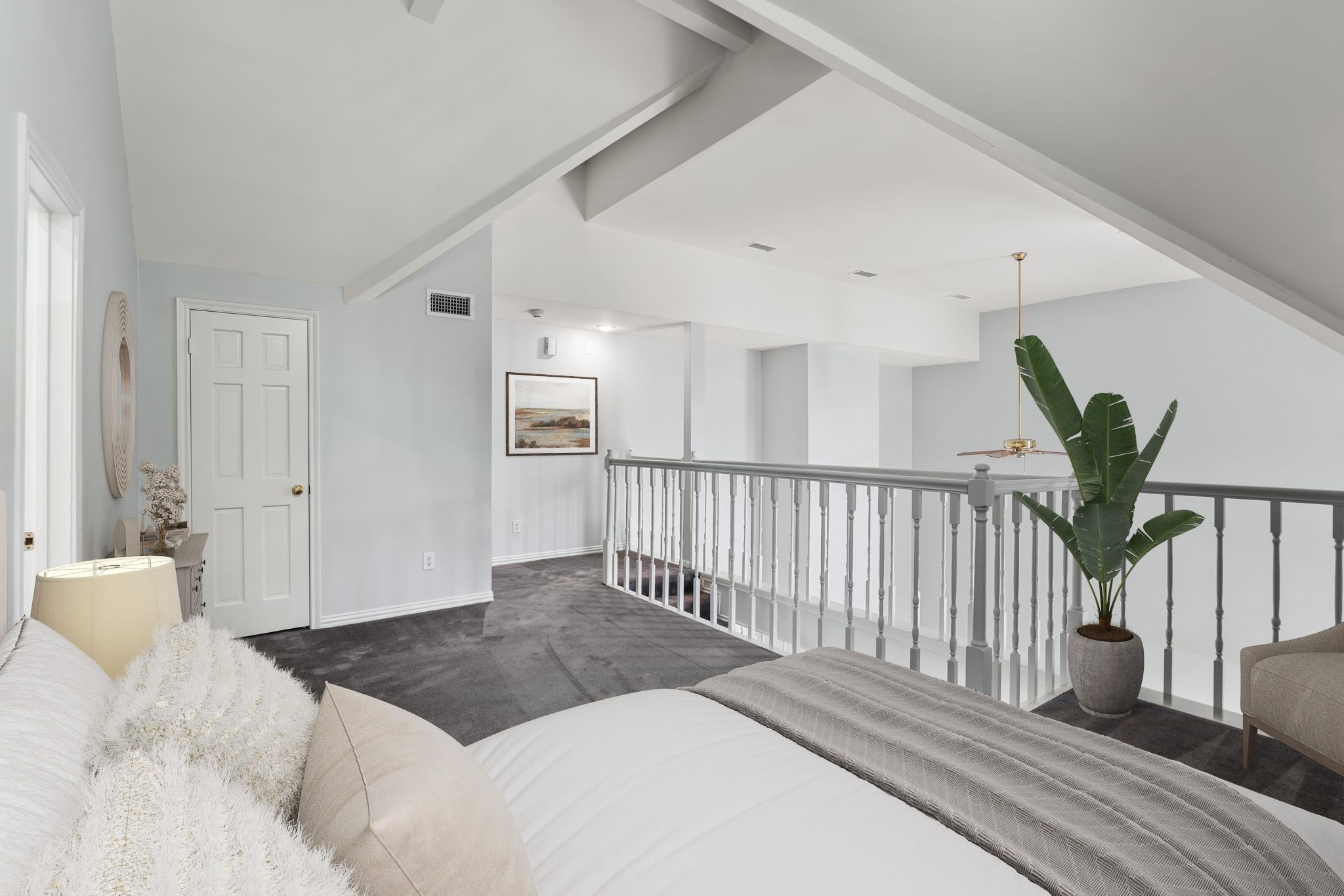 1601 Haver Street Houston, TX 77006 - Photo 14 of 22 The third floor offers versatility and privacy with a loft-style bedroom that feels open and airy thanks to its high ceilings.