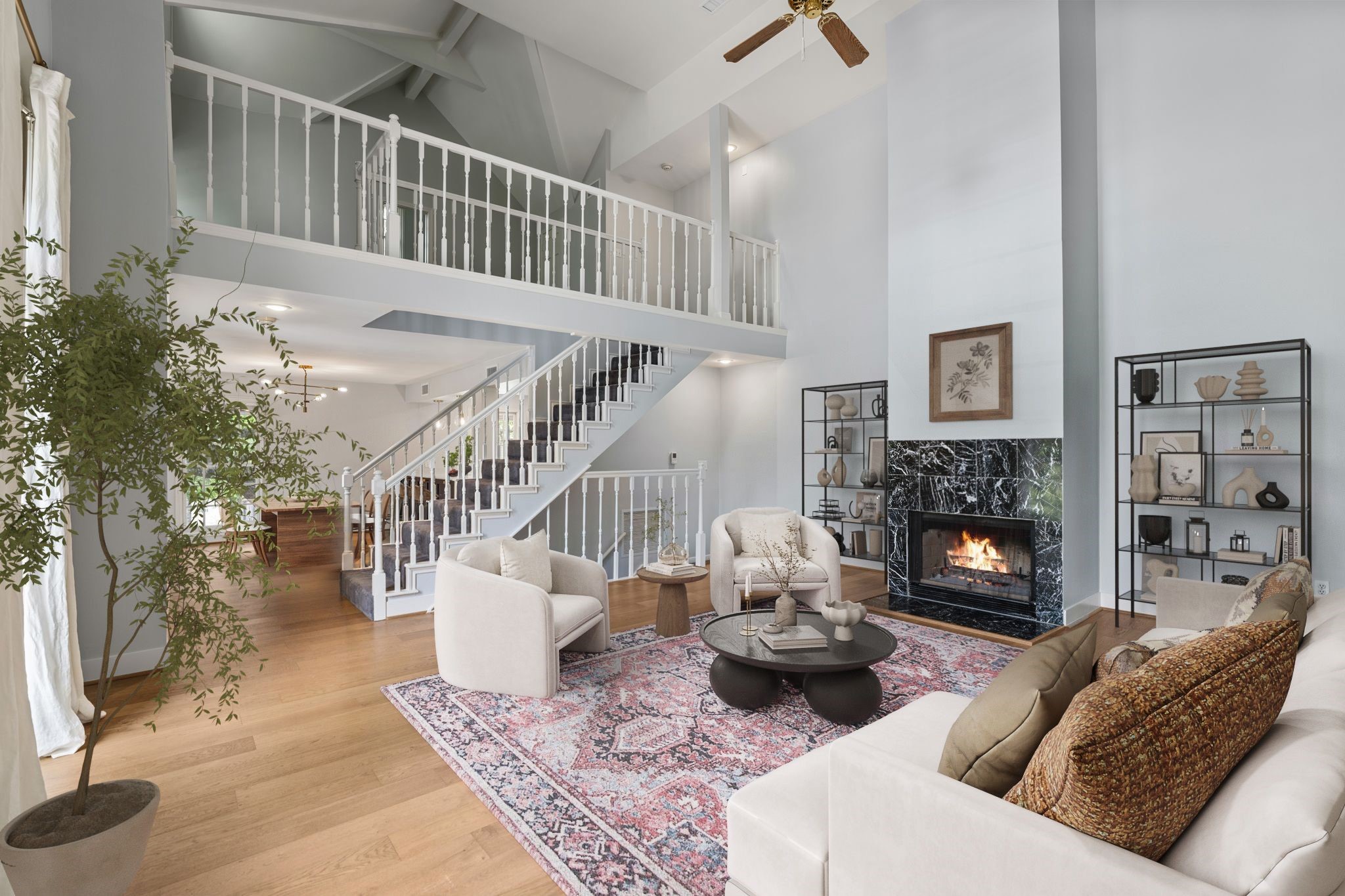 1601 Haver Street Houston, TX 77006 - Photo 8 of 22 Designed with entertaining in mind, the 2nd floor boasts soaring ceilings that amplify the sense of space and elegance.