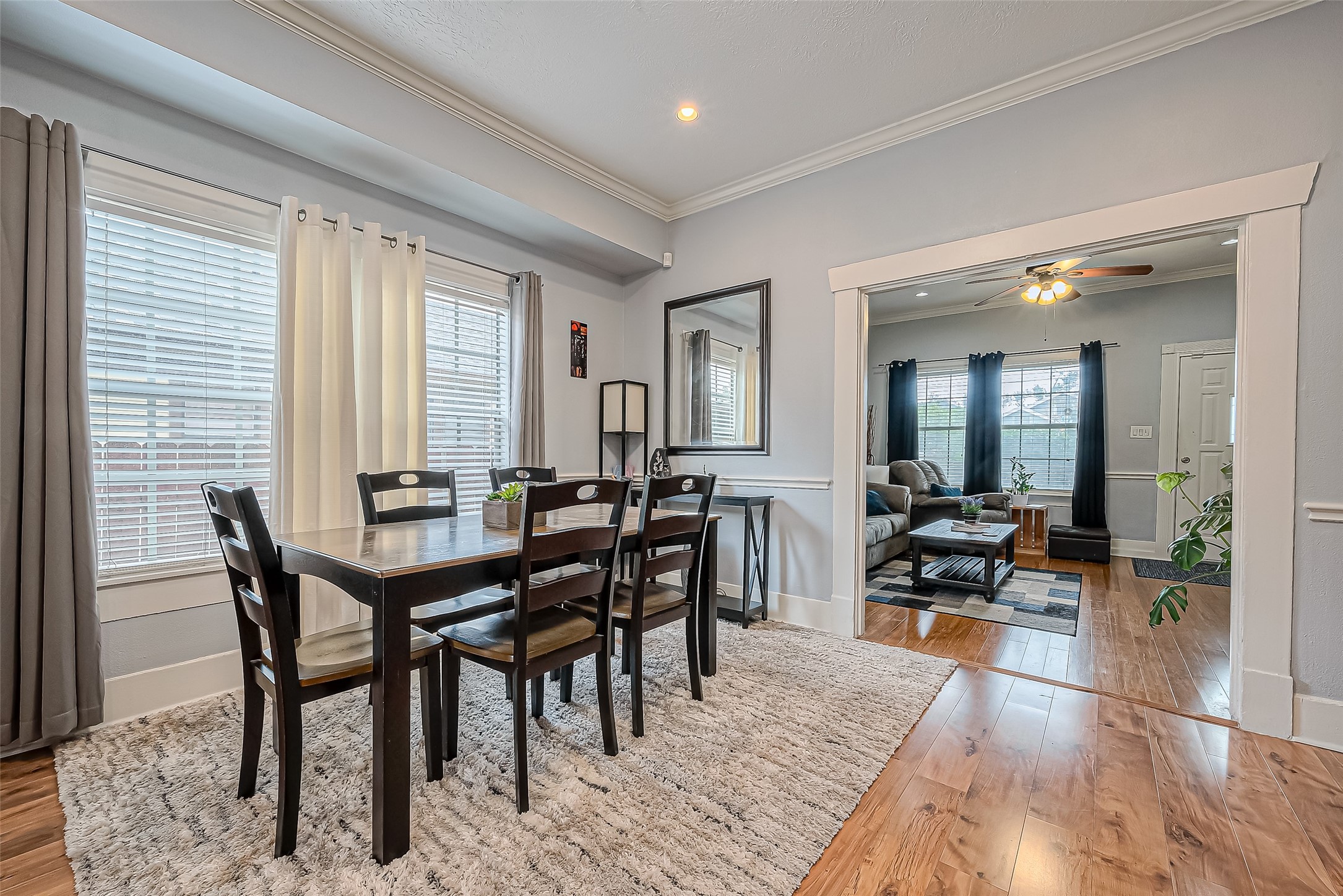 118 Jenkins Street Houston, TX 77003 - Photo 7 of 28 a view of a dining room with furniture and wooden floor