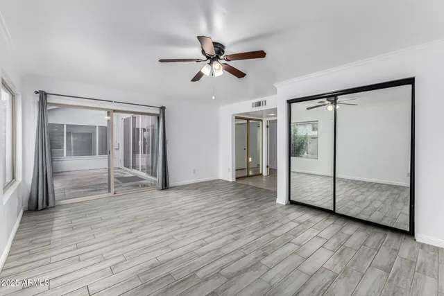 a bathroom with a double vanity sink and mirror