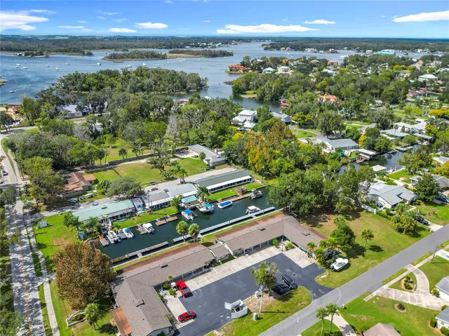 an aerial view of a city