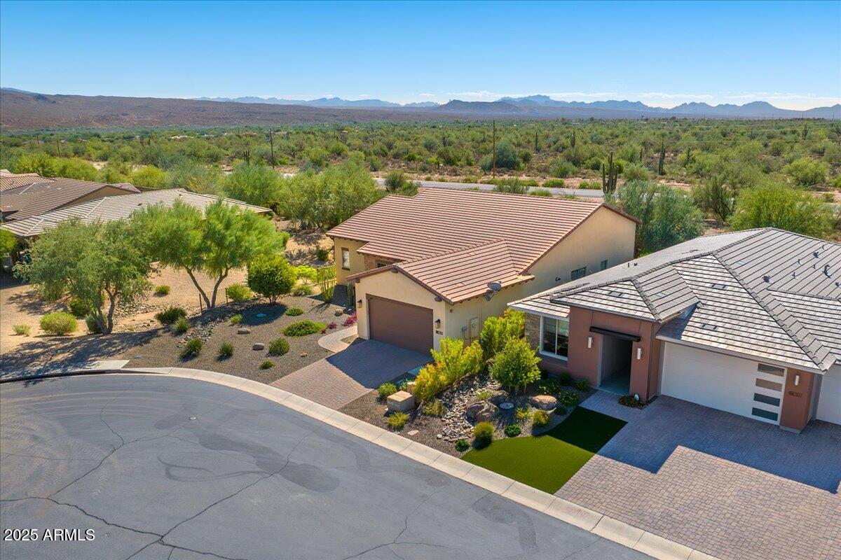 17943 East Silver Sage Lane Rio Verde, AZ 85263 - Photo 36 of 66 an aerial view of a house with a garden