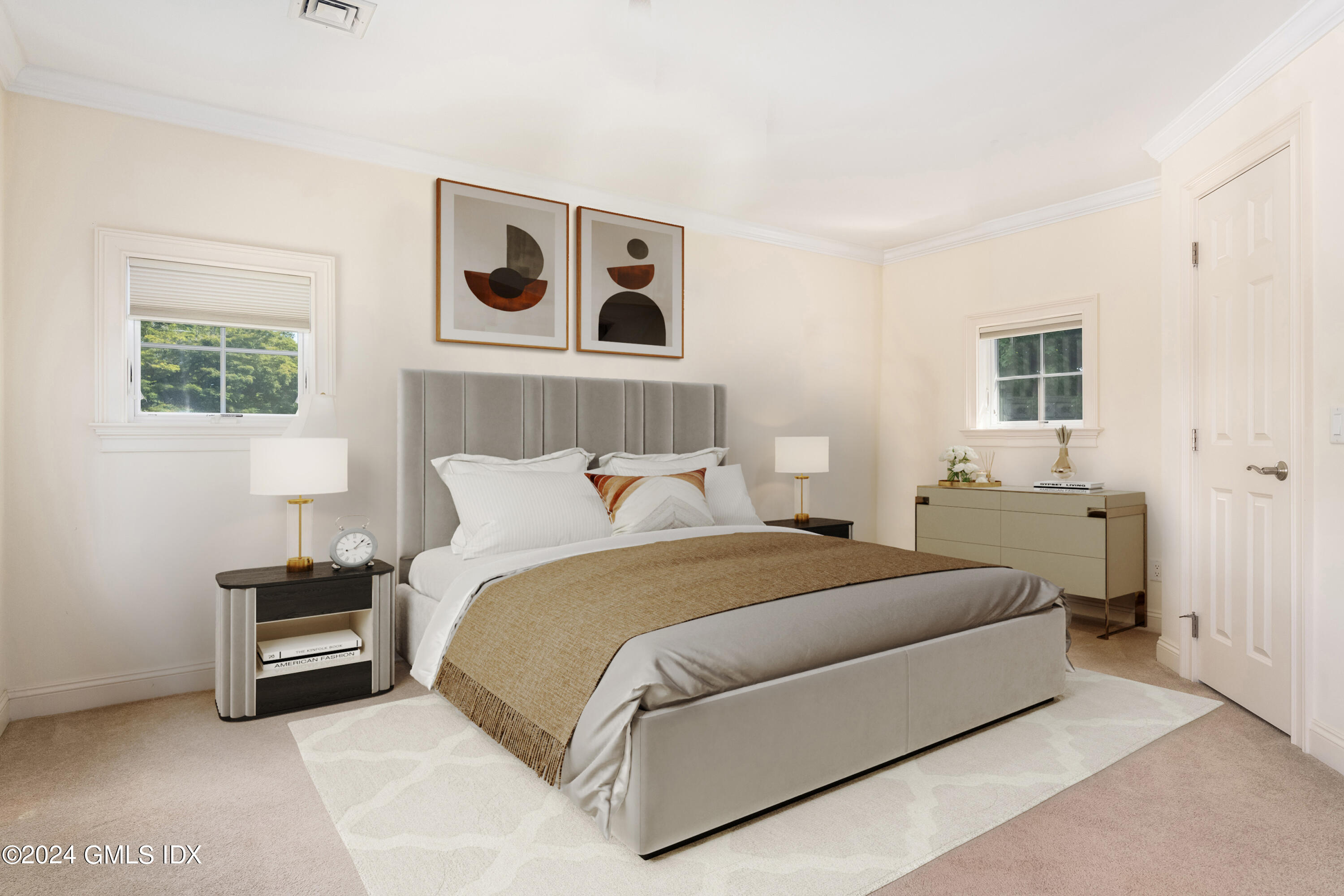 54 Valley Road, Unit B Cos Cob, CT 06807 - Photo 13 of 22 a bedroom with a bed and a couch