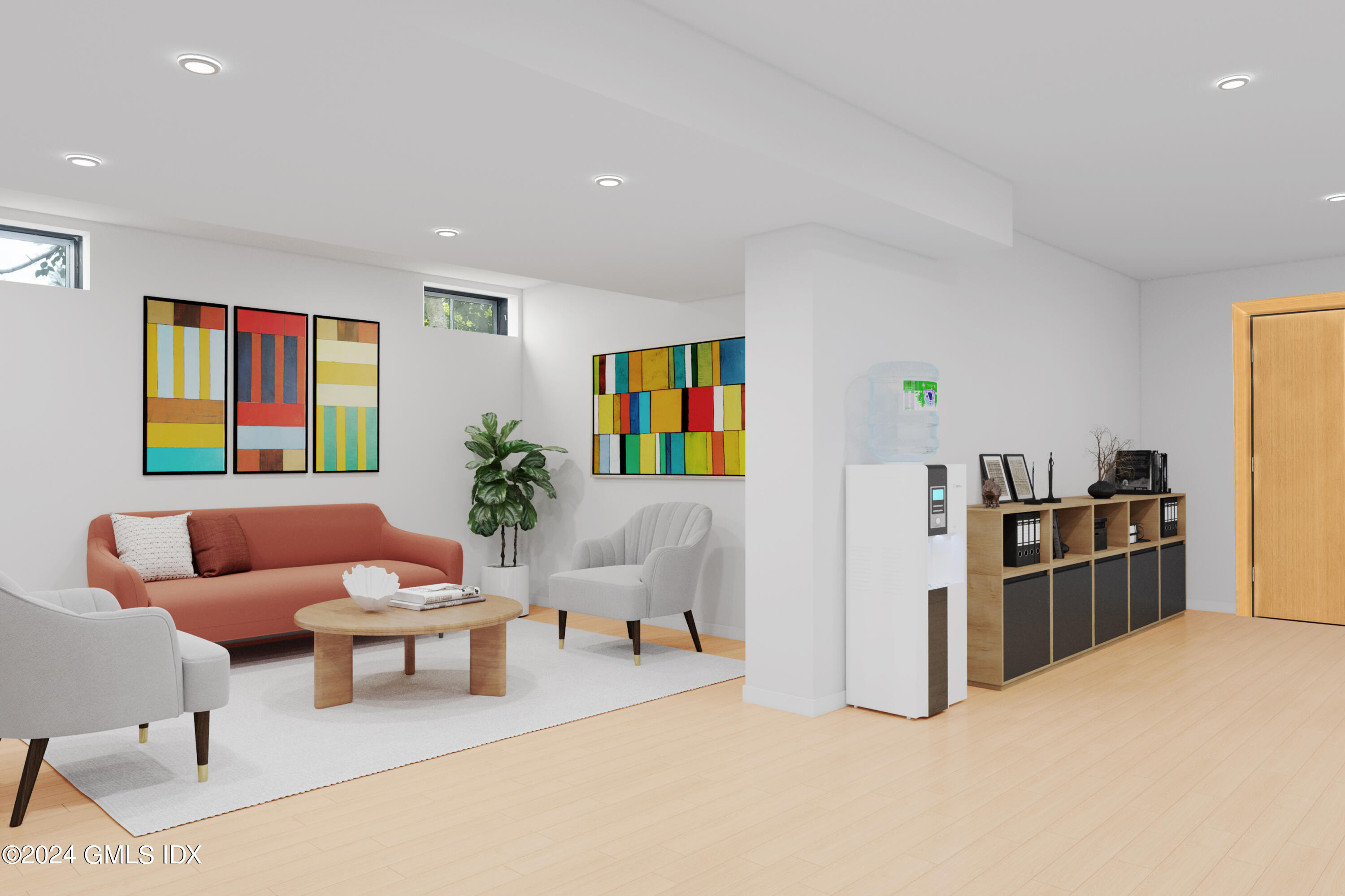 54 Valley Road, Unit B Cos Cob, CT 06807 - Photo 15 of 22 a living room with furniture and painting on the wall