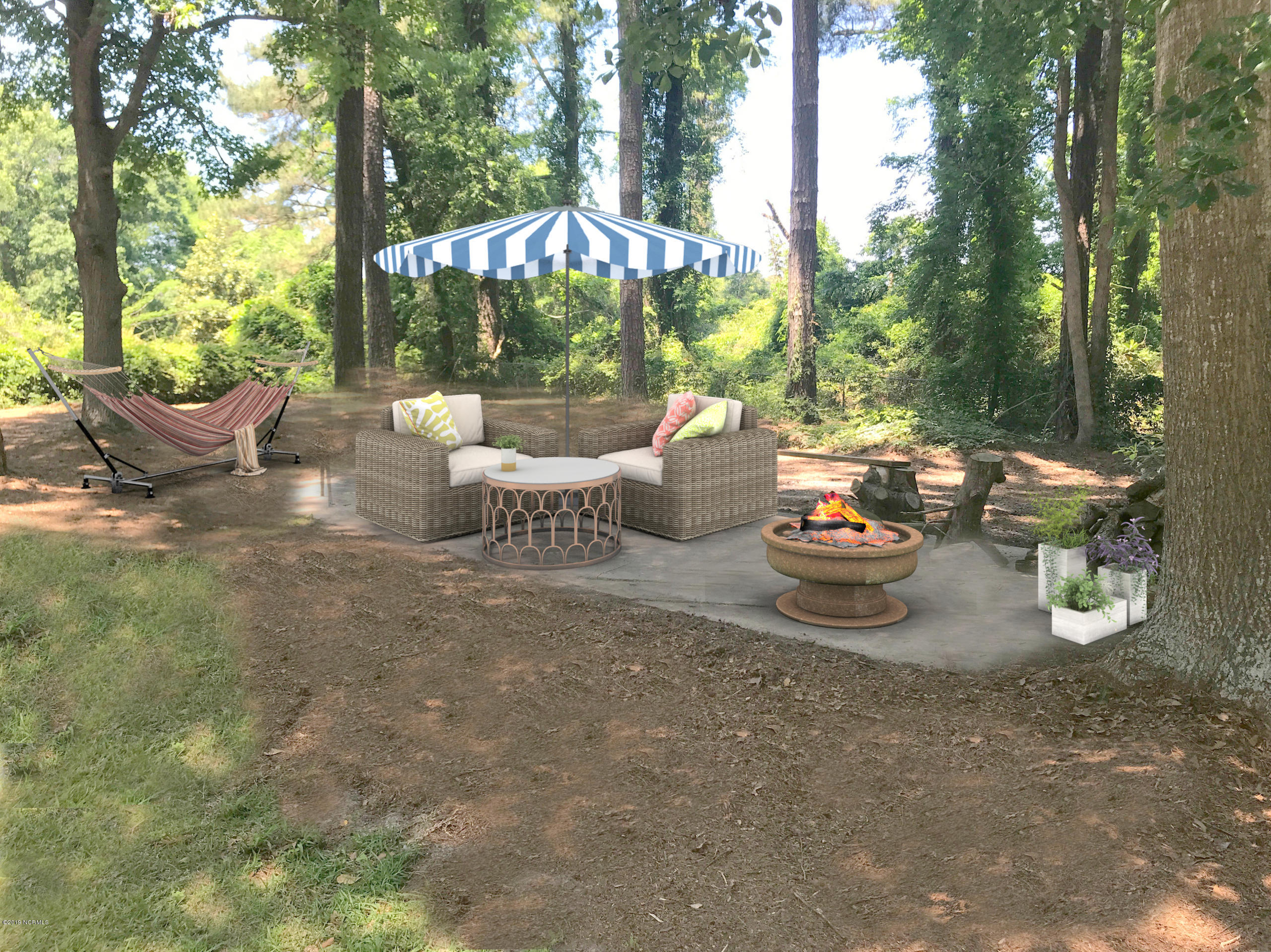 6058 Bethel Road Southeast Southport, NC 28461 - Photo 15 of 23 BACK YARD, VIRTUAL STAGING