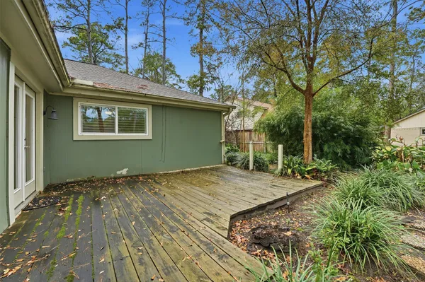 a view of backyard of a house