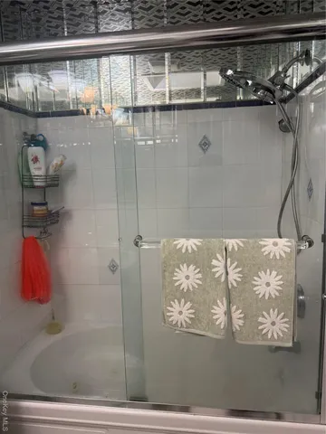 a view of a glass door with a glass door