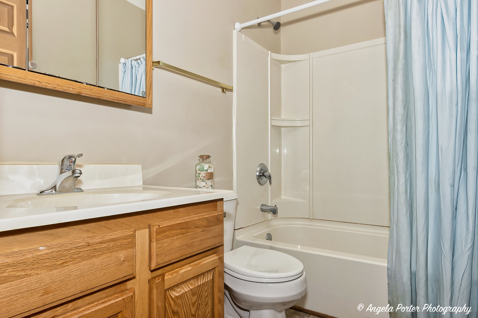 5850 Fieldstone Trail McHenry, IL 60050 - Photo 20 of 28 a bathroom with a granite countertop sink toilet and shower