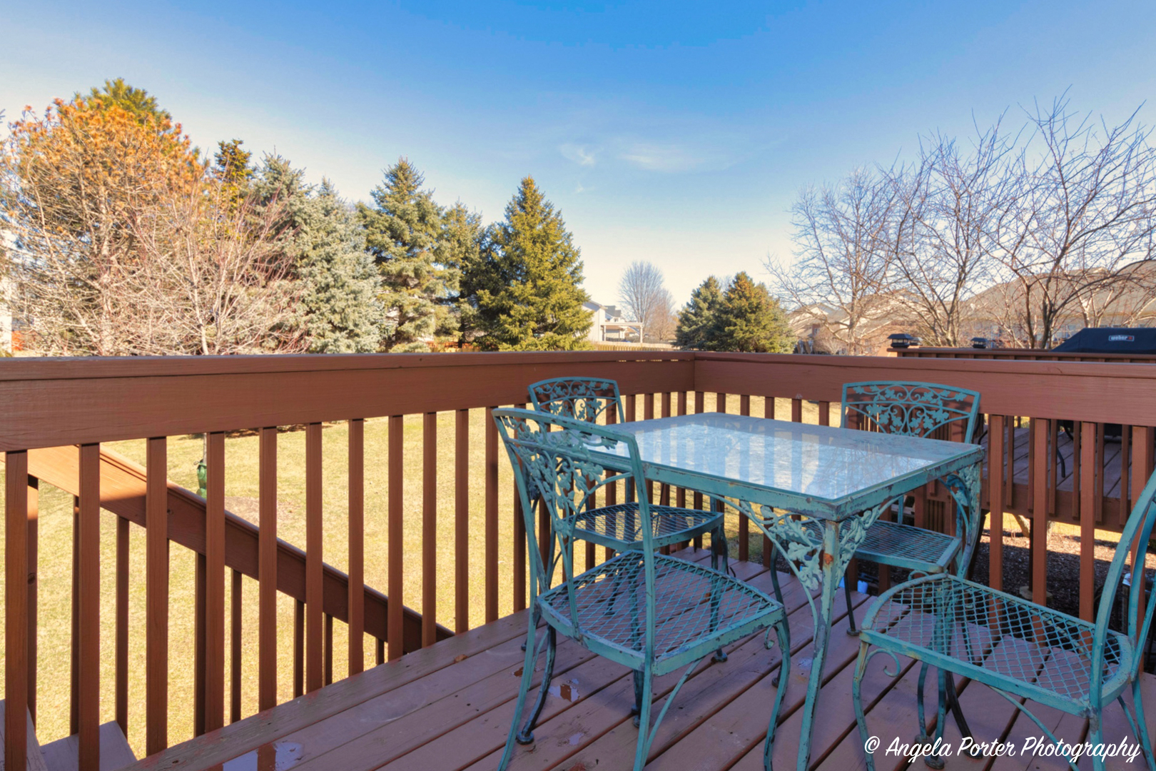 5850 Fieldstone Trail McHenry, IL 60050 - Photo 26 of 28 a view of a roof deck with wooden floor and fence and floor
