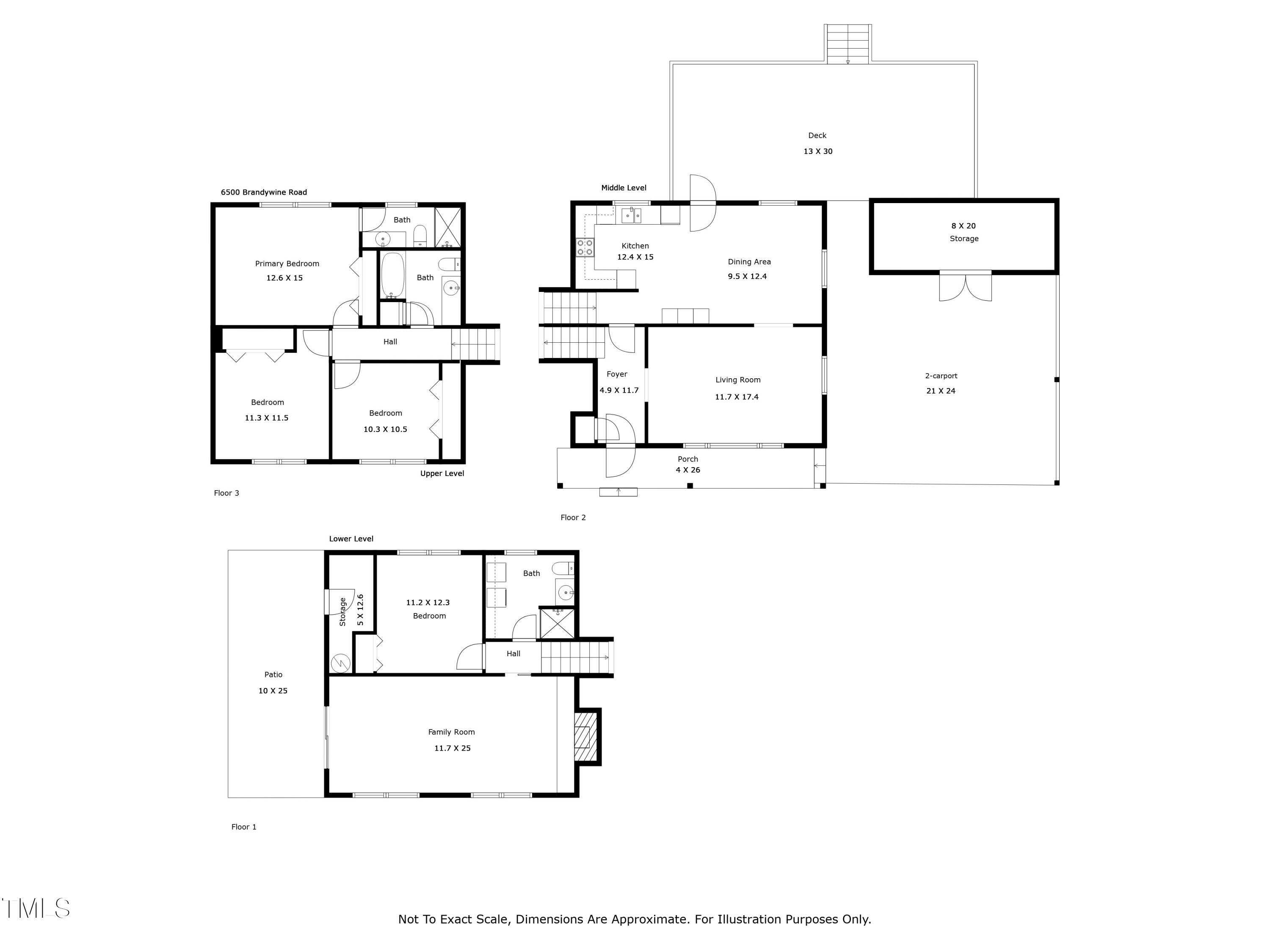 6500 Brandywine Road Raleigh, NC 27607 - Photo 40 of 41 a picture of floor plan