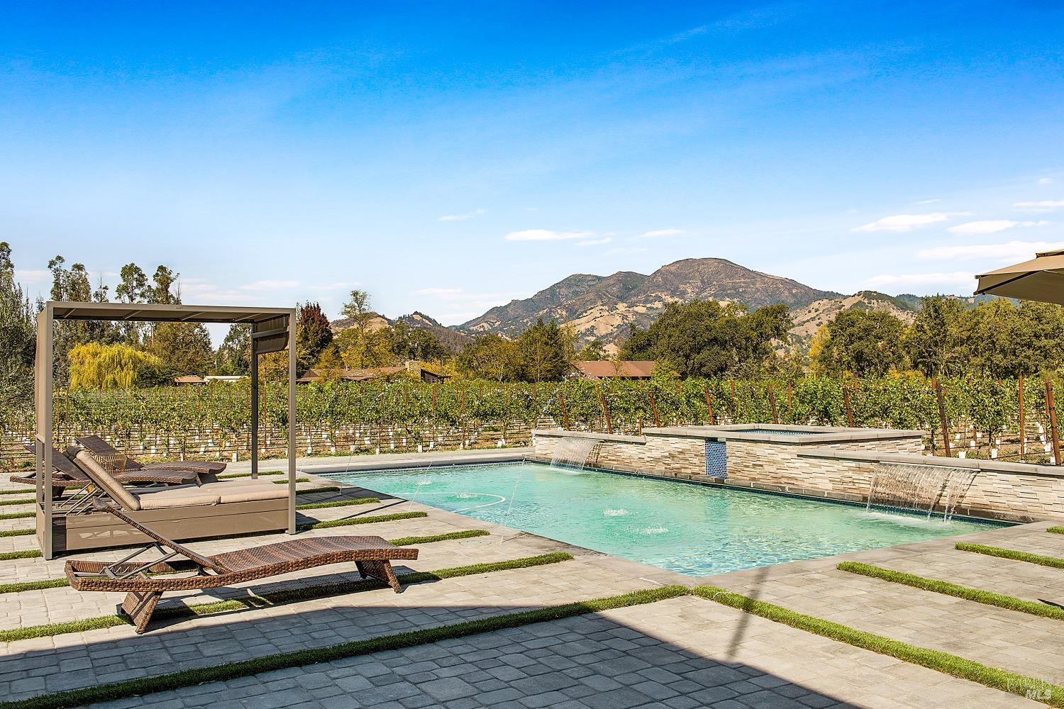 3002 Foothill Boulevard Calistoga, CA 94515 - Photo 1 of 60 a view of a swimming pool with a patio and a yard