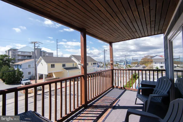 a view of city from a balcony