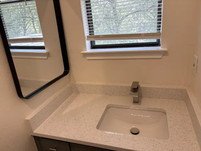 a view of a yard with trees