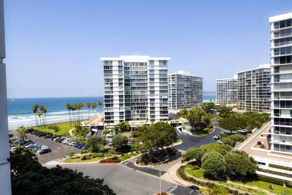 a view of a swimming pool and outdoor space