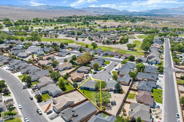 an aerial view of a city