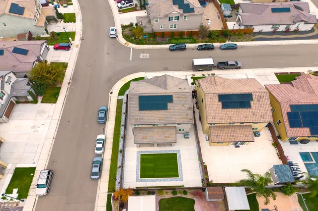 an aerial view of a city