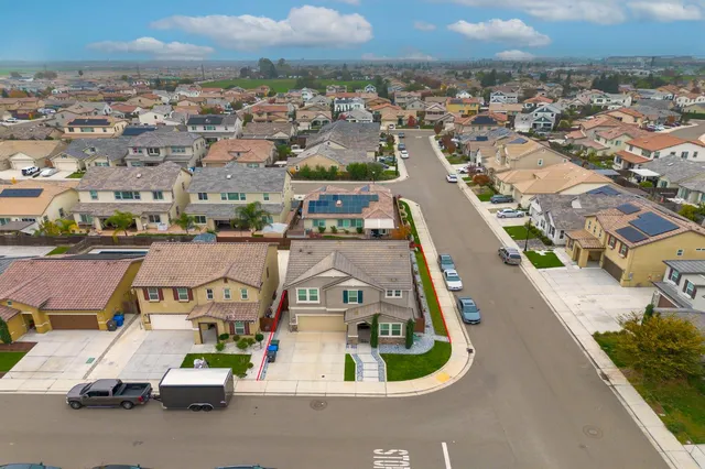 an aerial view of a city