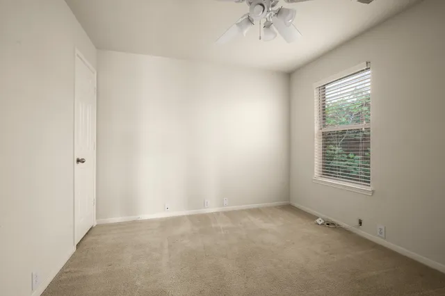 an empty room with a window