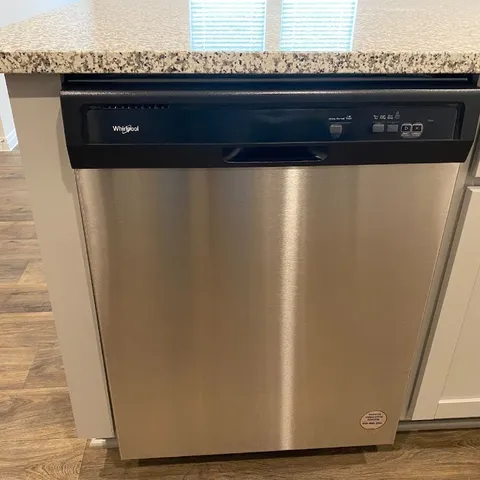 a close view of washer and dryer