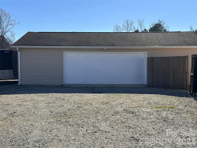 a view of wooden fence