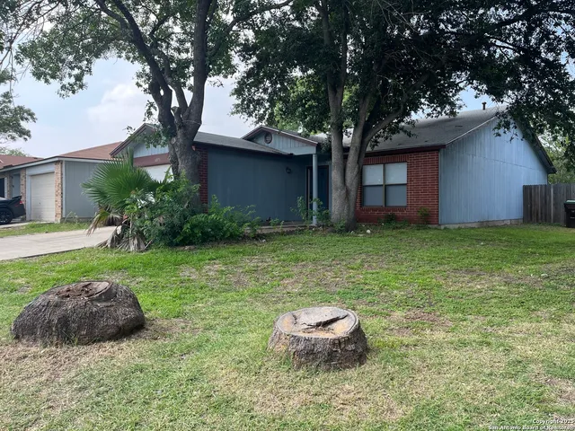 a house view with a garden space