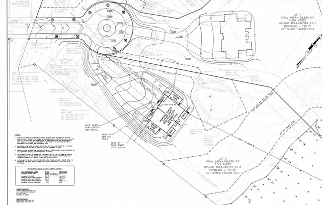 a backyard of a house with a yard fire pit and large trees