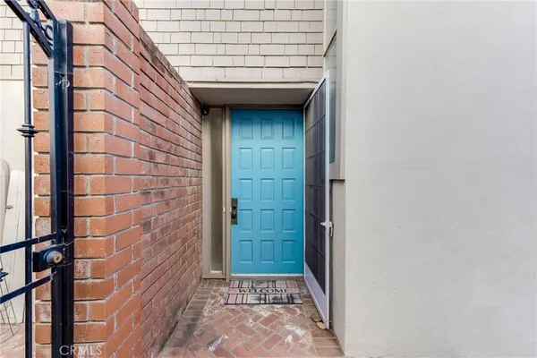 a view of a wooden door