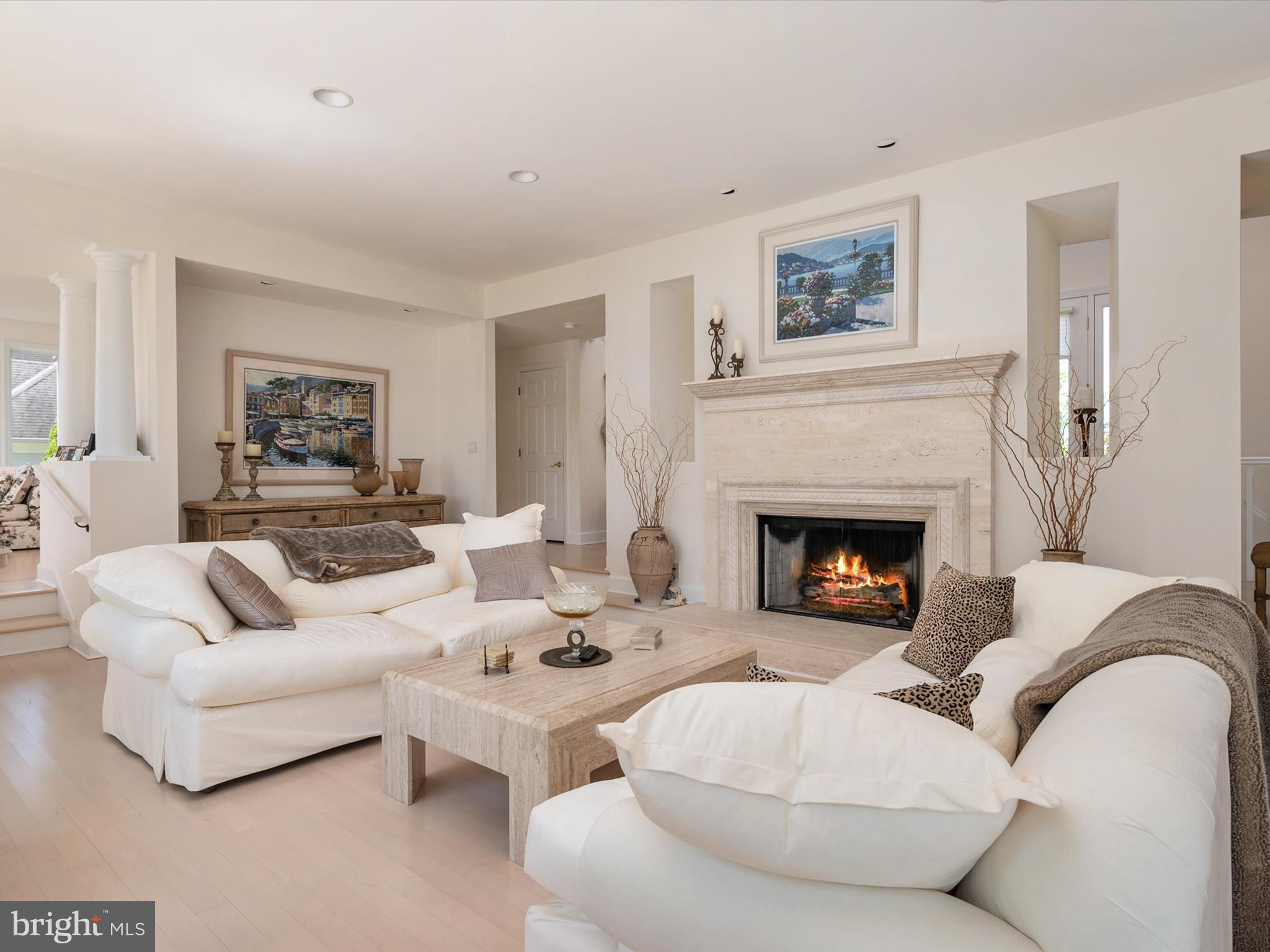 1237 Cherry Tree Lane Annapolis, MD 21403 - Photo 17 of 86 a living room with furniture and a fireplace
