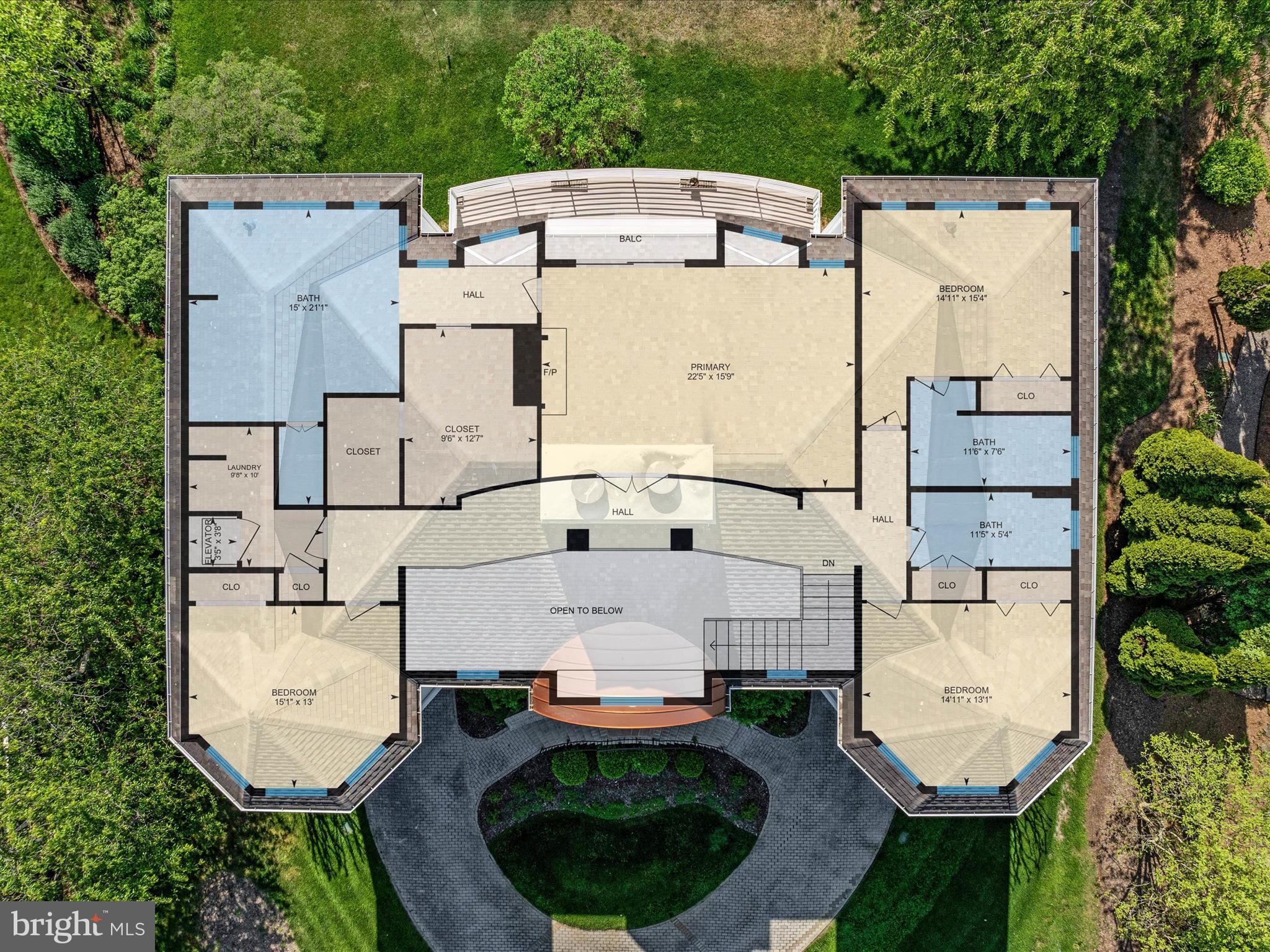 1237 Cherry Tree Lane Annapolis, MD 21403 - Photo 83 of 86 an aerial view of a house with a swimming pool and outdoor seating