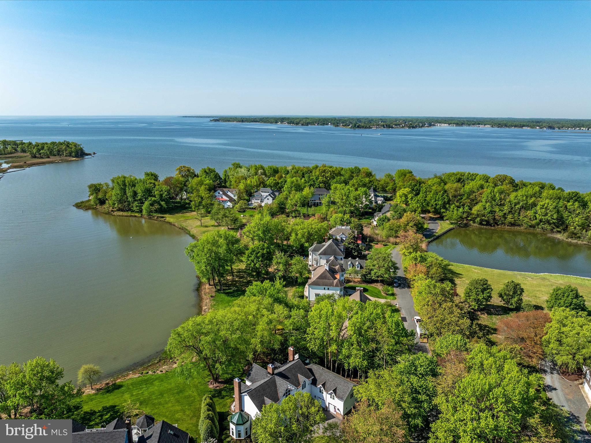1237 Cherry Tree Lane Annapolis, MD 21403 - Photo 76 of 86 an aerial view of a house with a lake view