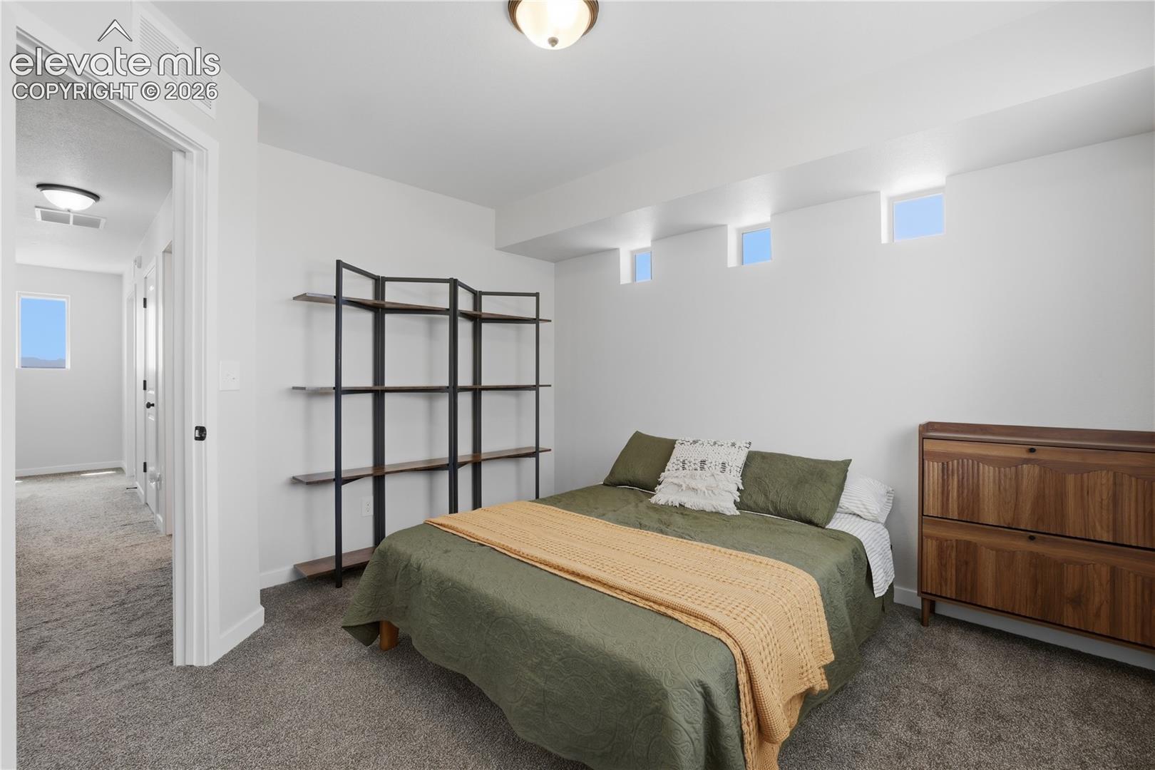 6008 Ashmore Road Colorado Springs, CO 80927 - Photo 26 of 48 Carpeted bedroom featuring white walls and multiple transom windows