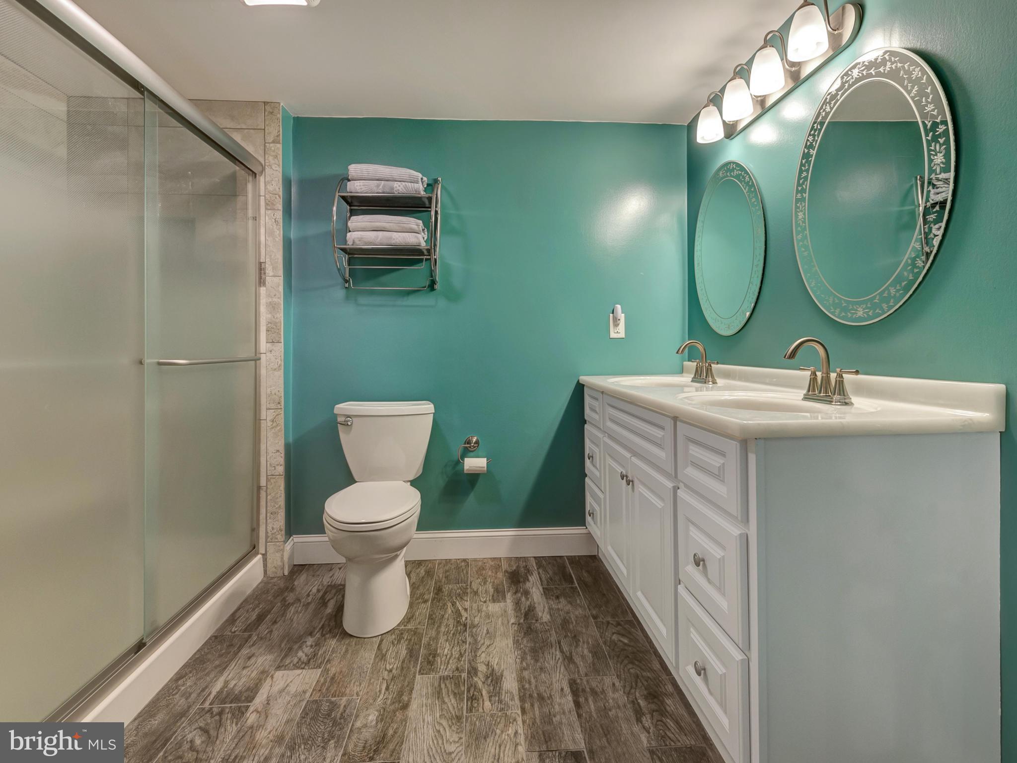 4947 Old Swimming Pool Road Frederick, MD 21703 - Photo 52 of 72 a bathroom with a double vanity sink mirror and toilet