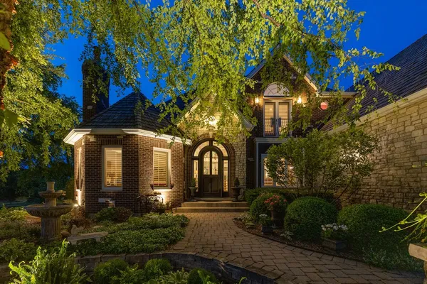 a front view of a house