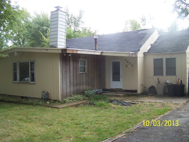 a backyard of a house