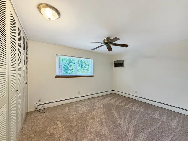 an empty room with a window