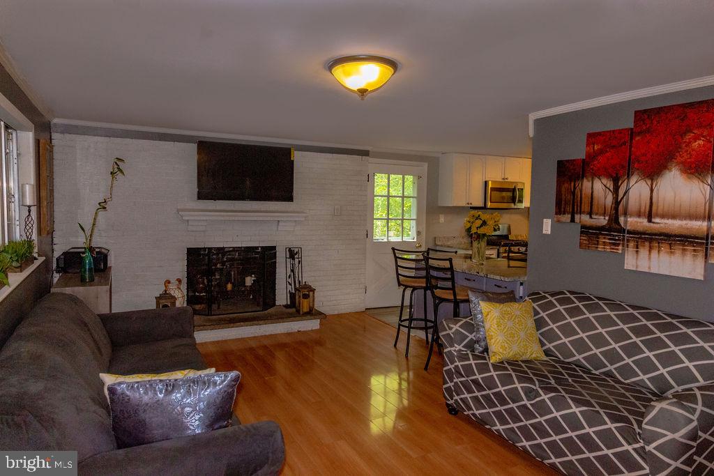 Enjoy a movie by the fire with family.