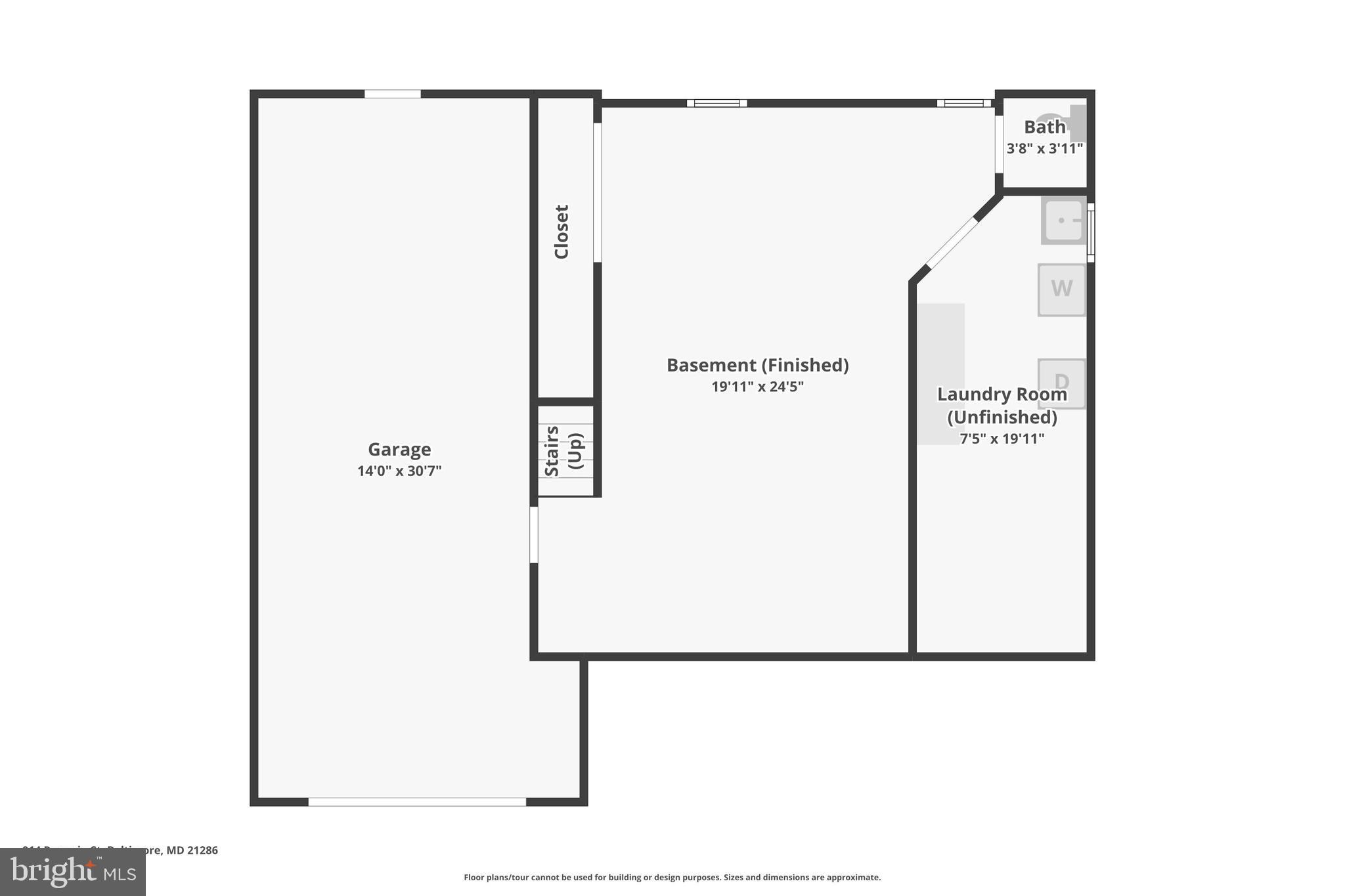 914 Rappaix Court Towson, MD 21286 - Photo 41 of 41 Basement Floor Plan
