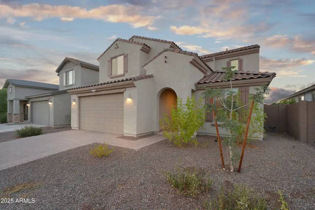 front view of a house with glass doors