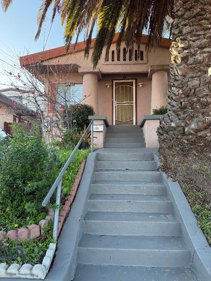 a view of a house with more windows and plants