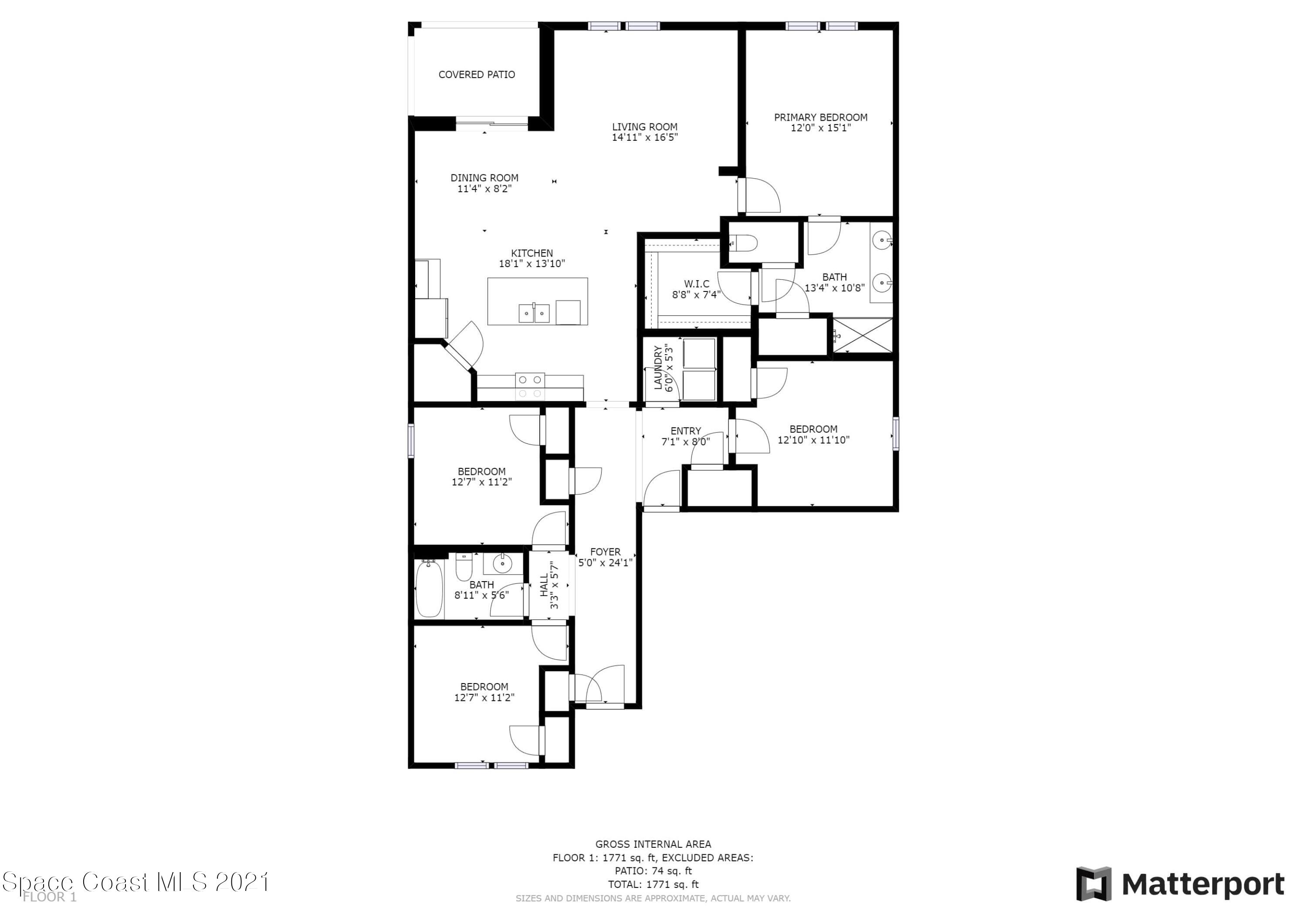 1581 Saxton Road Cocoa, FL 32926 - Photo 47 of 47 Floor Plan