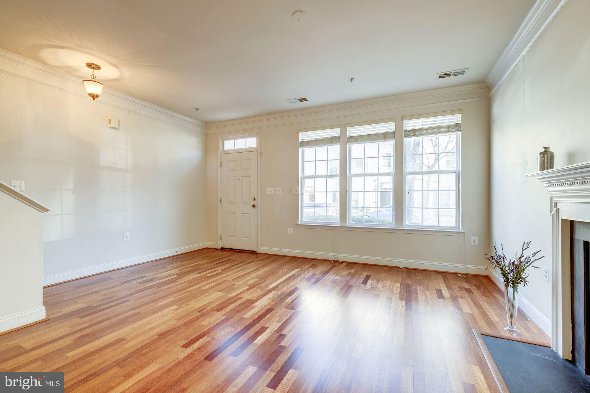 Gleaming hardwood floors in main level