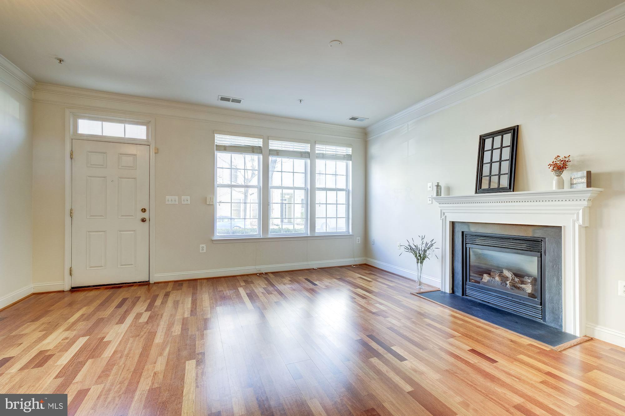 Living room with gas fireplace