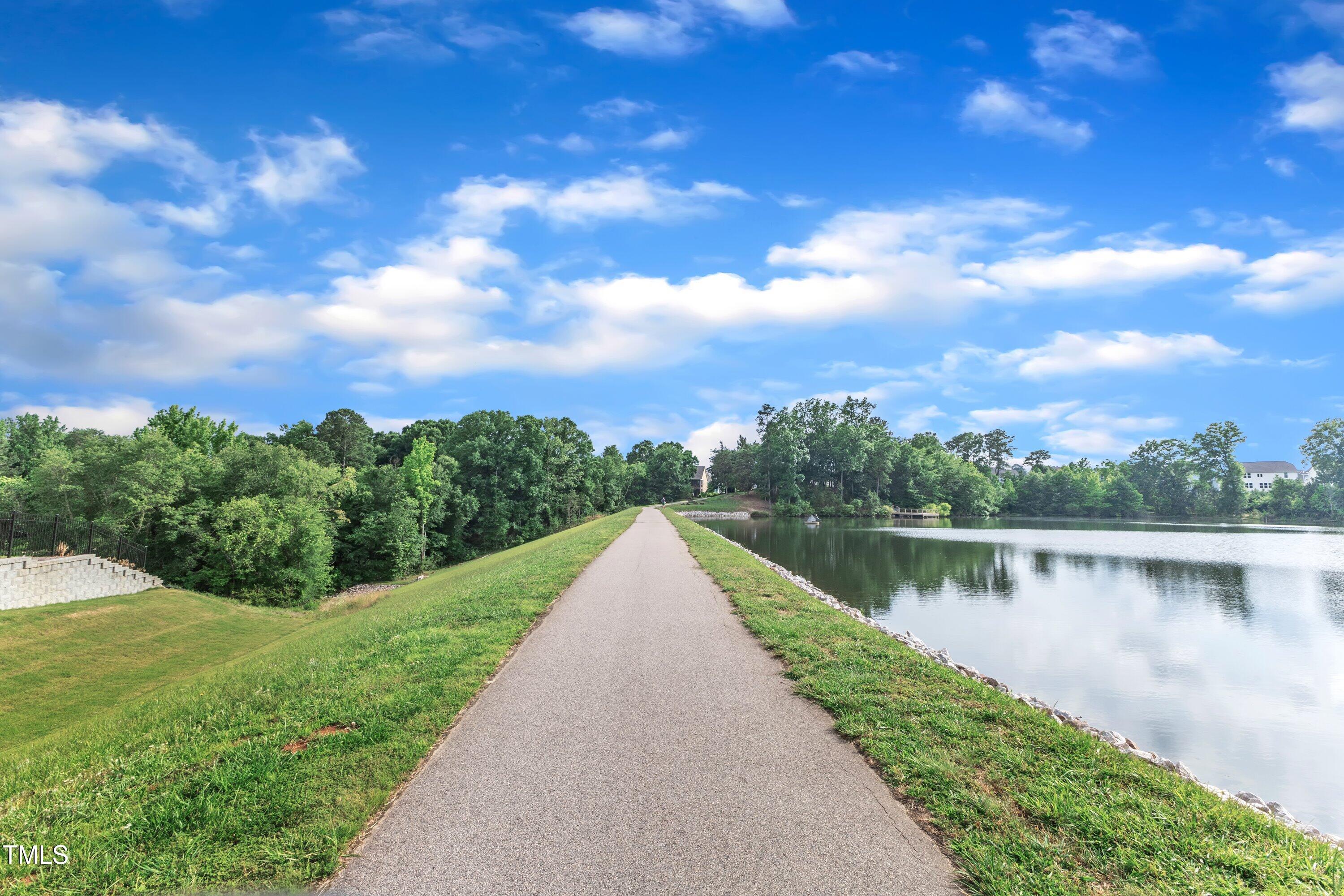 816 Lilyquist Way Wake Forest, NC 27587 - Photo 42 of 53 a view of a lake with a garden
