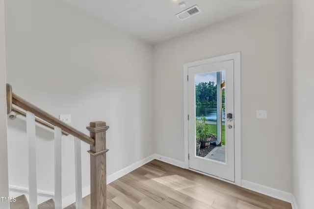 a view of entryway with stairs