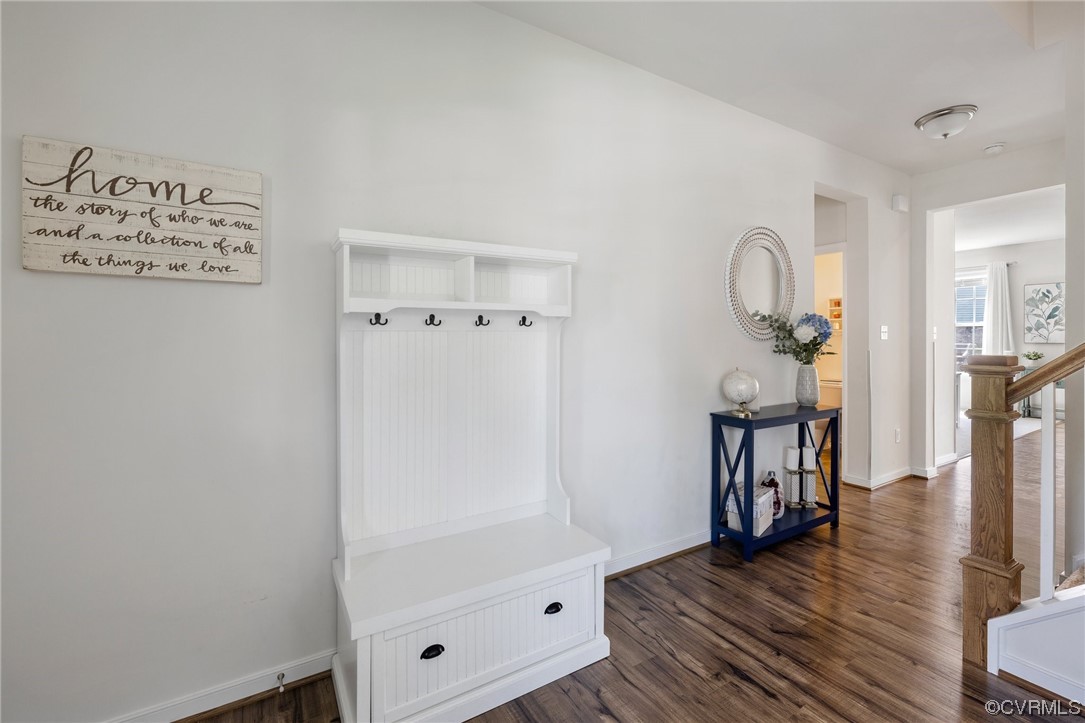 8125 Timberstone Drive Chesterfield, VA 23832 - Photo 6 of 34 a view of a hallway with wooden floor and staircase