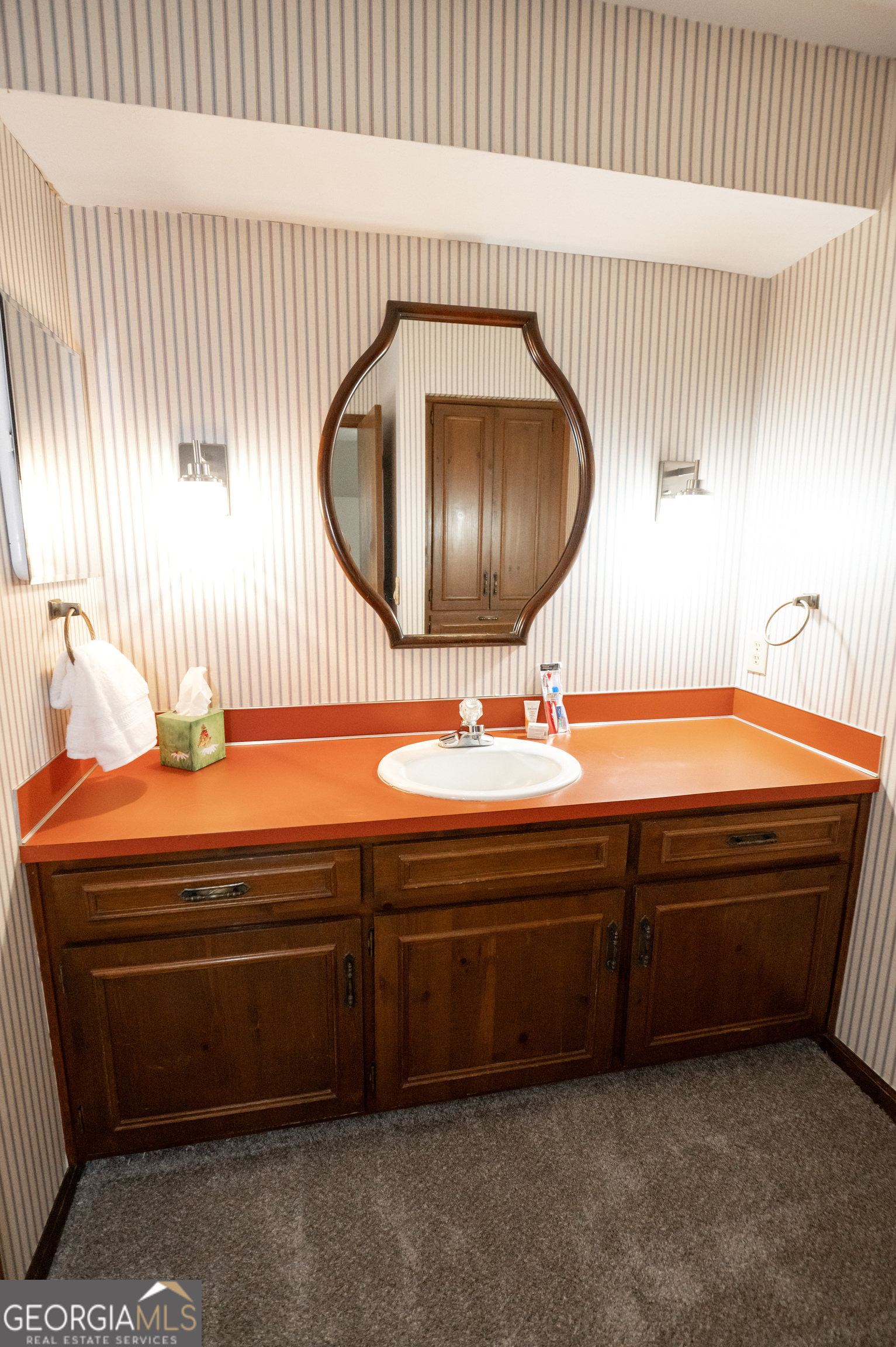 371 Mountain Hill Road Fortson, GA 31808 - Photo 16 of 42 a bathroom with a sink and a mirror