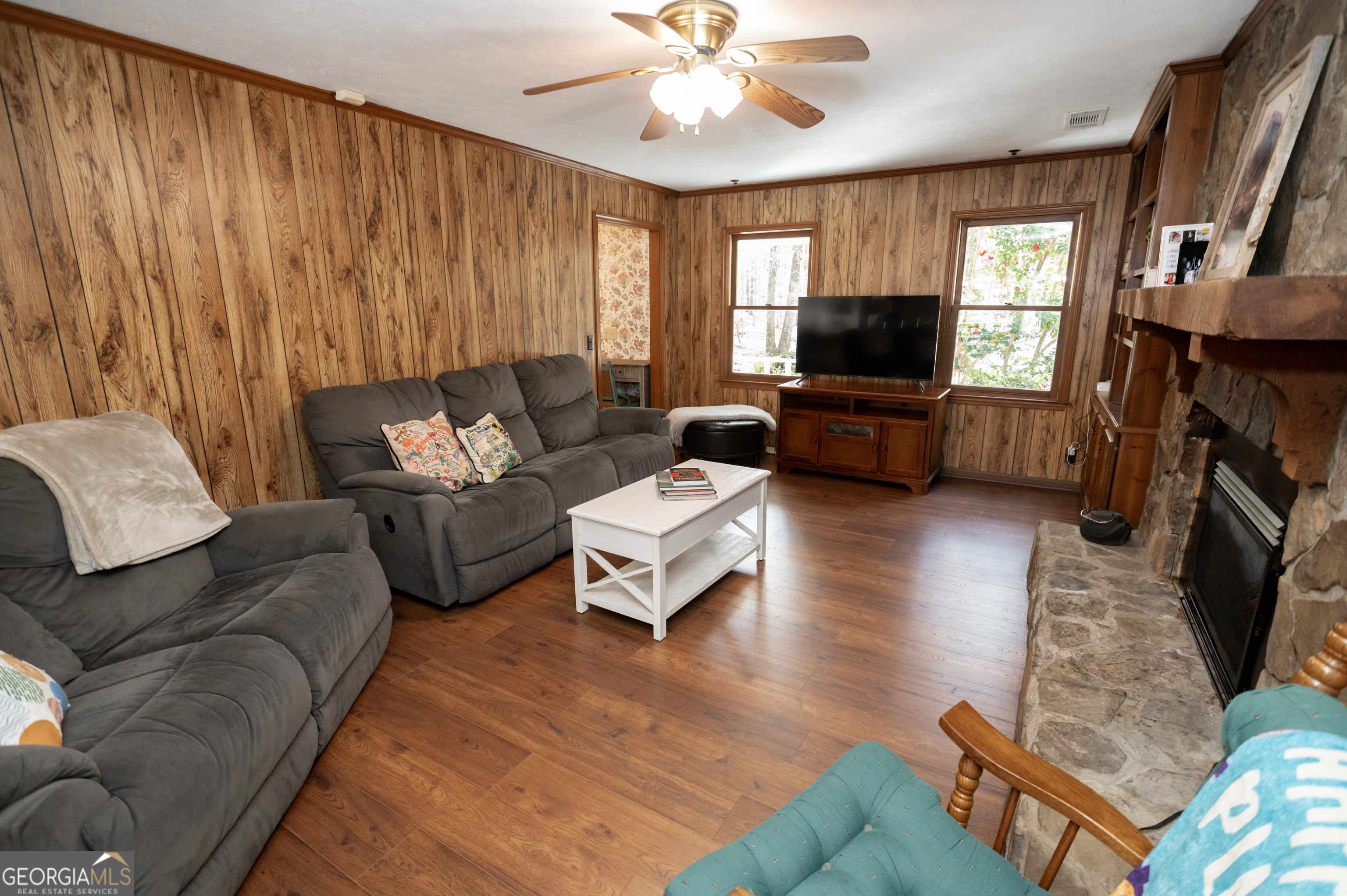 371 Mountain Hill Road Fortson, GA 31808 - Photo 34 of 42 a living room with furniture and a flat screen tv