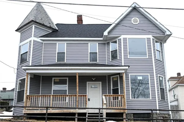 a front view of a house