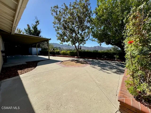 a view of outdoor space with deck and tree