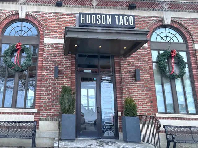 a front view of a building